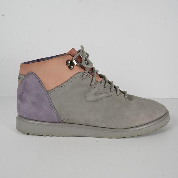 Tretorn Shoes - Vintage 90s Tretorn gray/lavender plaid lined hiking shoes womens 9B